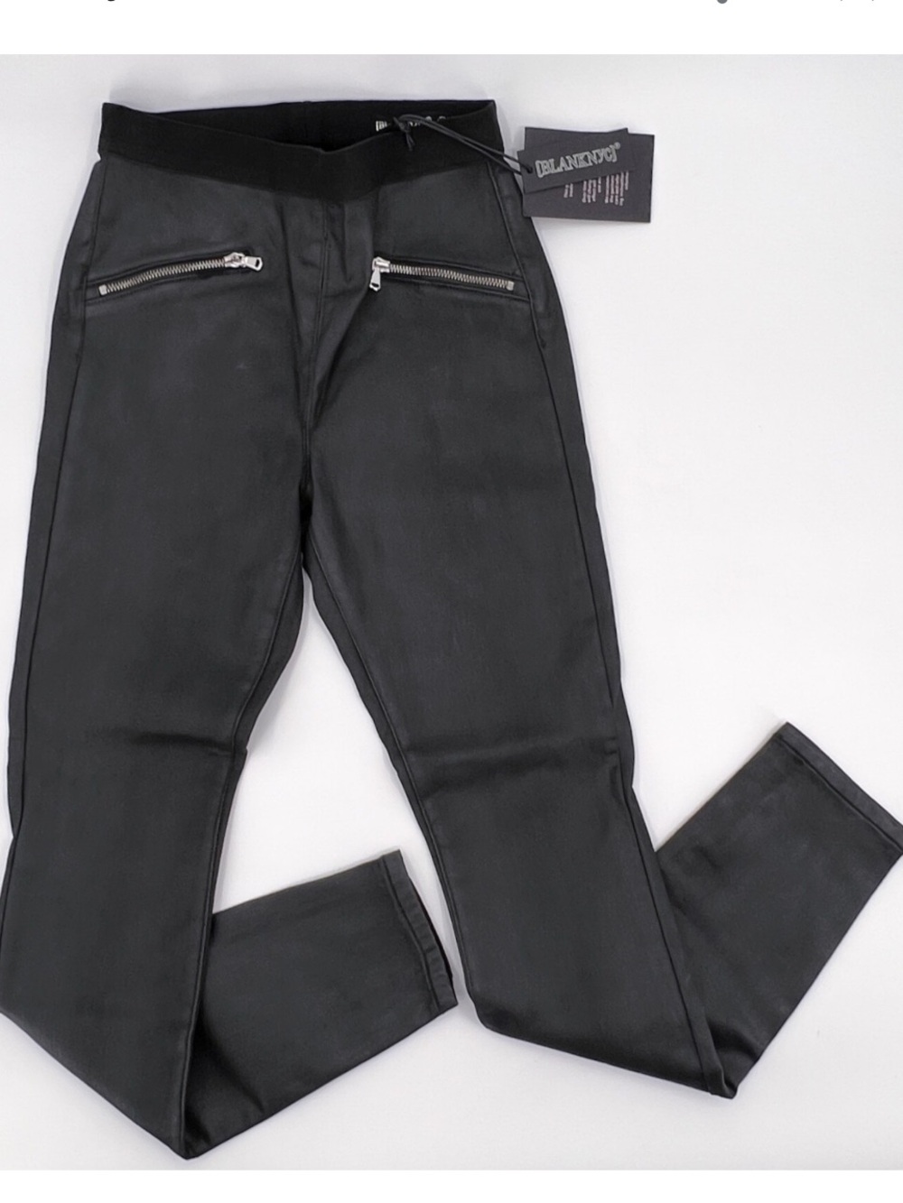 Blank NYC Black Skinny Zip-Pocket Jeans